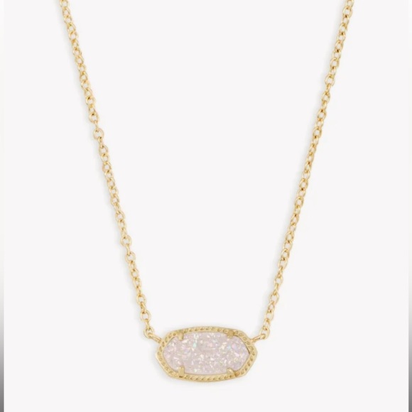 Kendra Scott Jewelry - Kendra Scott Elisa Gold Pendant Necklace in Iridescent Drusy